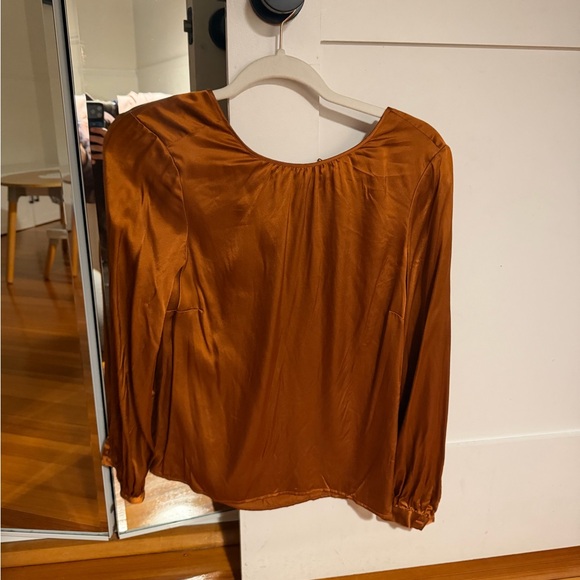 Satin Rust Blouse - Picture 2 of 5